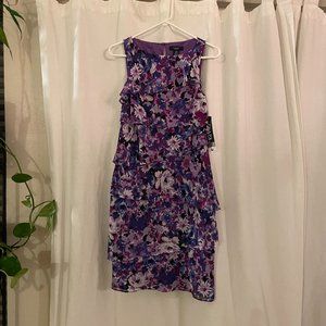 Chaps Women's Sleeveless Peony Floral Dress Size 4 / Small NWT